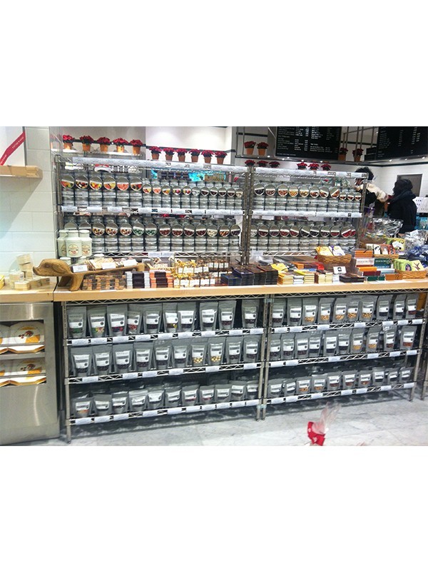 超市罐頭食品專區(qū)展示架_冷藏飲料存放收納架-工廠價優(yōu)惠